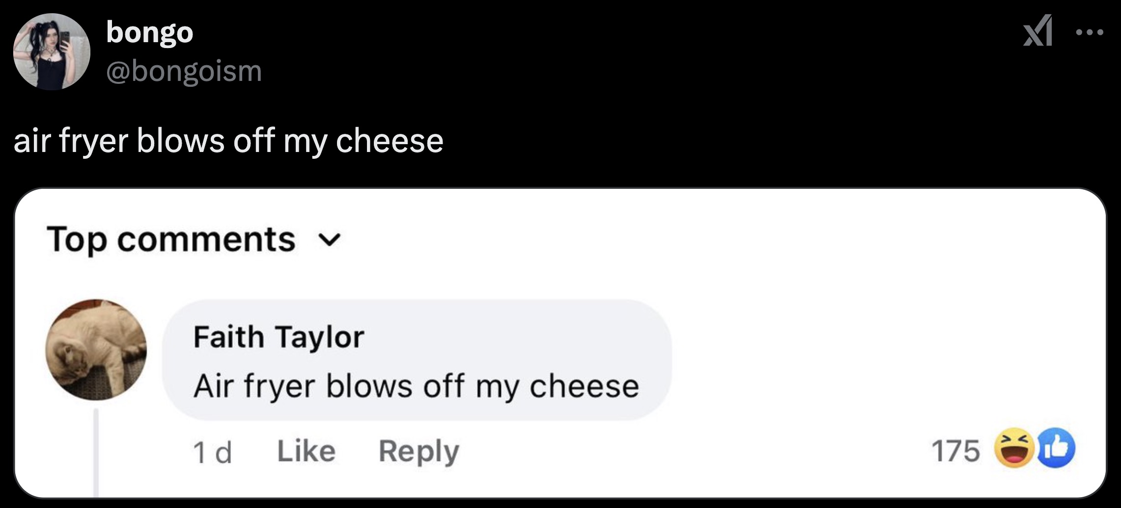 screenshot - bongo air fryer blows off my cheese Top Faith Taylor Air fryer blows off my cheese 1 d 175